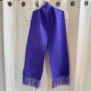 Alpaca Camargo Purple Alpaca Wool Scarf Fringe Quiet Luxury Soft Fairy 19582